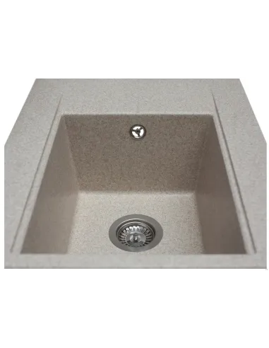 Мойка кухонная каменная прямоугольная Miraggio Bodrum 650 Sand, 649x500x220 мм - 4