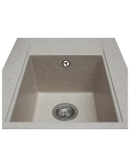 Мойка кухонная каменная прямоугольная Miraggio Bodrum 650 Sand, 649x500x220 мм - 4