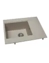 Мойка кухонная каменная прямоугольная Miraggio Bodrum 650 Sand, 649x500x220 мм - 5