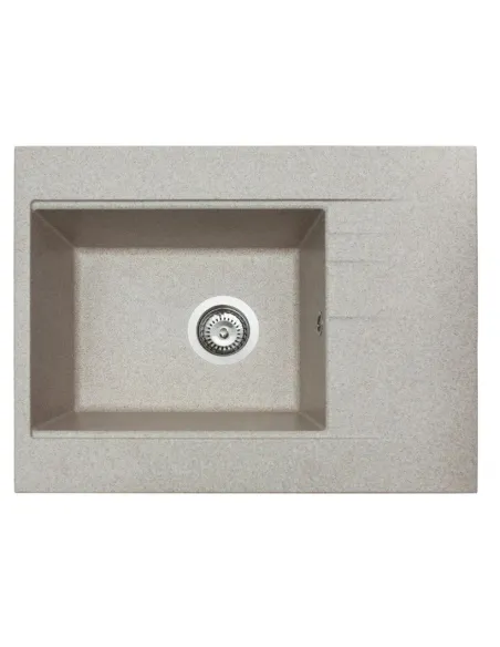 Мойка кухонная каменная прямоугольная Miraggio Bodrum 650 Sand, 649x500x220 мм - 6