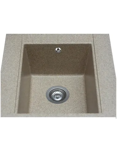 Мойка кухонная каменная прямоугольная Miraggio Bodrum 650 Terra, 649x500x220 мм - 4
