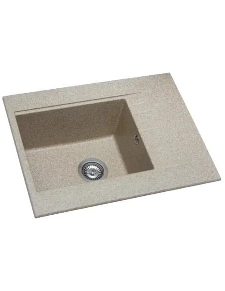 Мойка кухонная каменная прямоугольная Miraggio Bodrum 650 Terra, 649x500x220 мм - 5