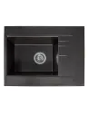 Мийка кухонна кам`яна прямокутна Miraggio Bodrum 650 Black, 649x500x220 мм - 5