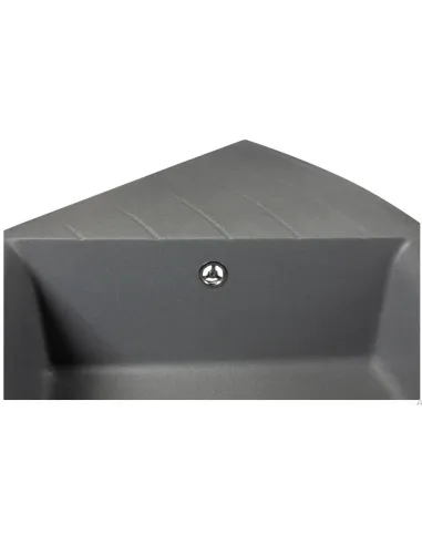 Мойка кухонная каменная угловая Miraggio Europe Gray, 1100х575х205 мм - 3