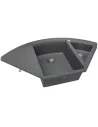 Мойка кухонная каменная угловая Miraggio Europe Gray, 1100х575х205 мм - 6