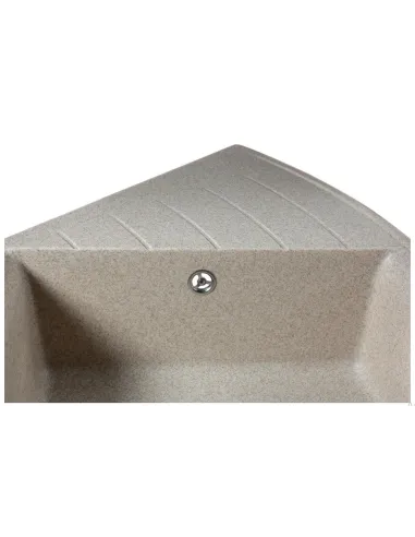 Мойка кухонная каменная угловая Miraggio Europe Sand, 1100х575х205 мм - 4