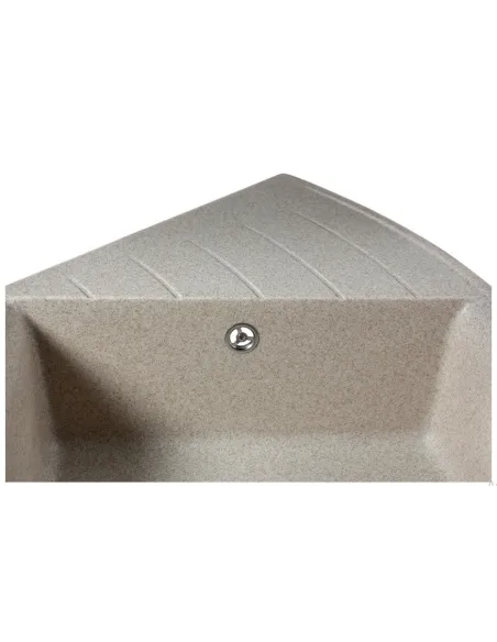 Мойка кухонная каменная угловая Miraggio Europe Sand, 1100х575х205 мм - 4