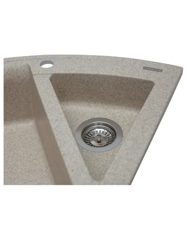 Мойка кухонная каменная угловая Miraggio Europe Sand, 1100х575х205 мм - 5