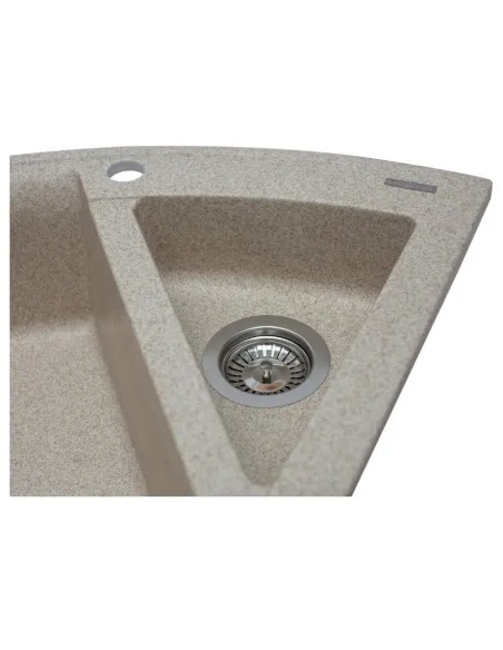 Мойка кухонная каменная угловая Miraggio Europe Sand, 1100х575х205 мм - 5