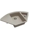 Мойка кухонная каменная угловая Miraggio Europe Sand, 1100х575х205 мм - 6