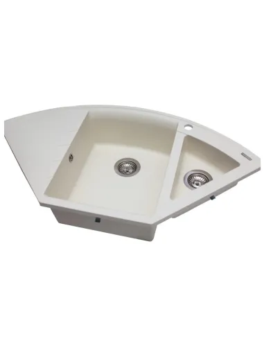 Мойка кухонная каменная угловая Miraggio Europe Jasmine, 1100х575х205 мм - 6