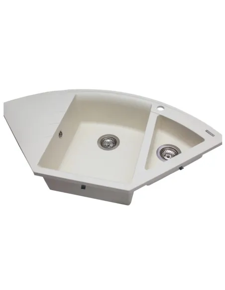 Мойка кухонная каменная угловая Miraggio Europe Jasmine, 1100х575х205 мм - 6