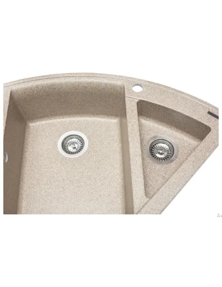 Мойка кухонная каменная угловая Miraggio Europe Terra, 1100х575х205 мм - 3