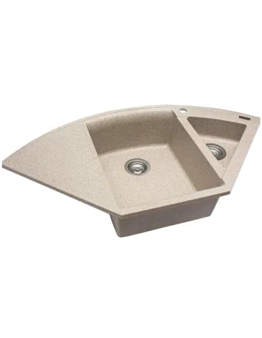 Мойка кухонная каменная угловая Miraggio Europe Terra, 1100х575х205 мм - 5