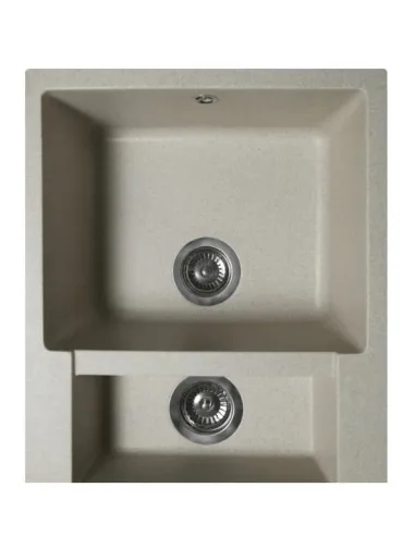 Мойка кухонная каменная прямоугольная Miraggio La Pas Sand, 786x489x203 мм - 1