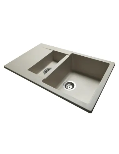 Мойка кухонная каменная прямоугольная Miraggio La Pas Sand, 786x489x203 мм - 7