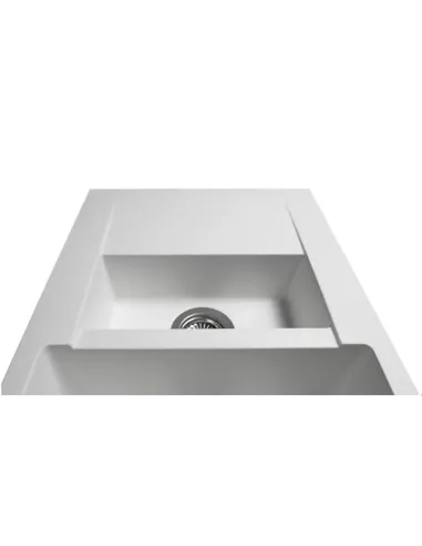 Мойка кухонная каменная прямоугольная Miraggio La Pas White, 786x489x203 мм - 3