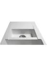 Мойка кухонная каменная прямоугольная Miraggio La Pas White, 786x489x203 мм - 3