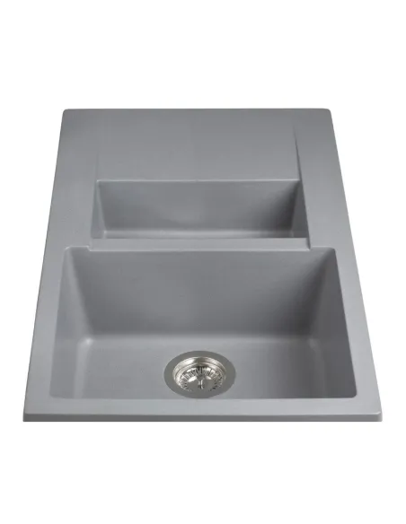 Мойка кухонная каменная прямоугольная Miraggio La Pas Gray, 786x489x203 мм - 4