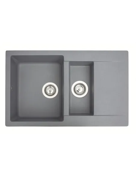 Мойка кухонная каменная прямоугольная Miraggio La Pas Gray, 786x489x203 мм - 6