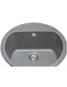 Мийка кухонна кам`яна кругла Miraggio Malibu Gray, 516х516х219 мм - 1