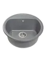 Мийка кухонна кам`яна кругла Miraggio Malibu Gray, 516х516х219 мм - 5