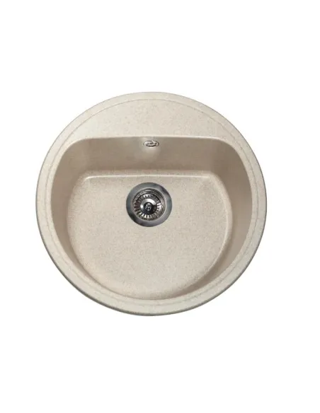 Мойка кухонная каменная круглая Miraggio Malibu Sand, 516х516х219 мм - 2