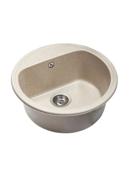 Мойка кухонная каменная круглая Miraggio Malibu Sand, 516х516х219 мм - 3