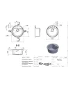 Мойка кухонная каменная круглая Miraggio Malibu Sand, 516х516х219 мм - 5