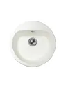 Мойка кухонная каменная круглая Miraggio Malibu White, 516х516х219 мм - 2