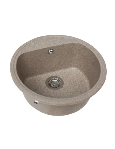Мойка кухонная каменная круглая Miraggio Malibu Terra, 516х516х219 мм - 4