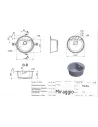 Мийка кухонна кам`яна кругла Miraggio Malibu Jasmine, 516х516х219 мм - 1