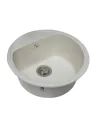Мойка кухонная каменная круглая Miraggio Malibu Jasmine, 516х516х219 мм - 4