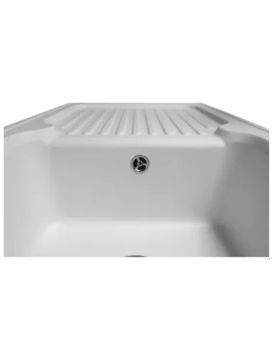 Мойка кухонная каменная прямоугольная Miraggio Orlean White, 861х496x220 мм - 6