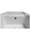Мийка кухонна кам`яна прямокутна Miraggio Orlean White, 861х496x220 мм - 6