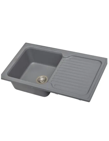 Мойка кухонная каменная прямоугольная Miraggio Orlean Gray, 861х496x220 мм - 1