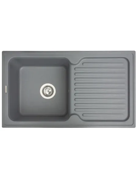 Мойка кухонная каменная прямоугольная Miraggio Orlean Gray, 861х496x220 мм - 2