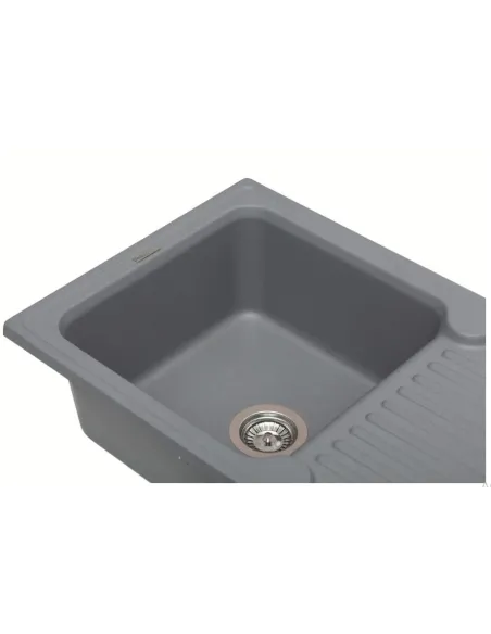 Мойка кухонная каменная прямоугольная Miraggio Orlean Gray, 861х496x220 мм - 3