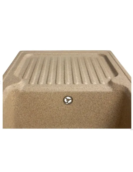 Мойка кухонная каменная прямоугольная Miraggio Orlean Terra, 861х496x220 мм - 3