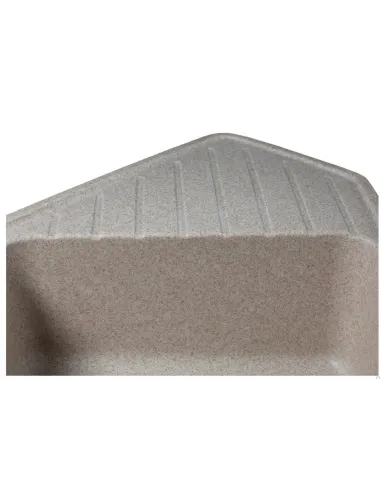 Мойка кухонная каменная угловая Miraggio Tirrion Sand, 967x493х210 мм - 3
