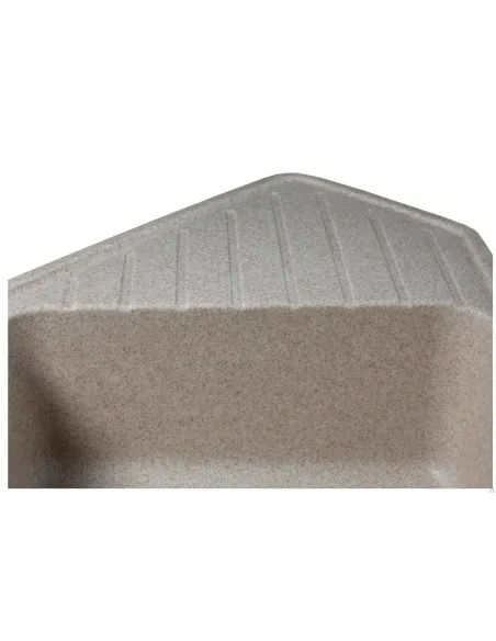 Мойка кухонная каменная угловая Miraggio Tirrion Sand, 967x493х210 мм - 3