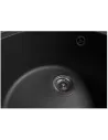 Мойка кухонная каменная круглая Miraggio Tuluza Black, 525х483х204 мм - 3