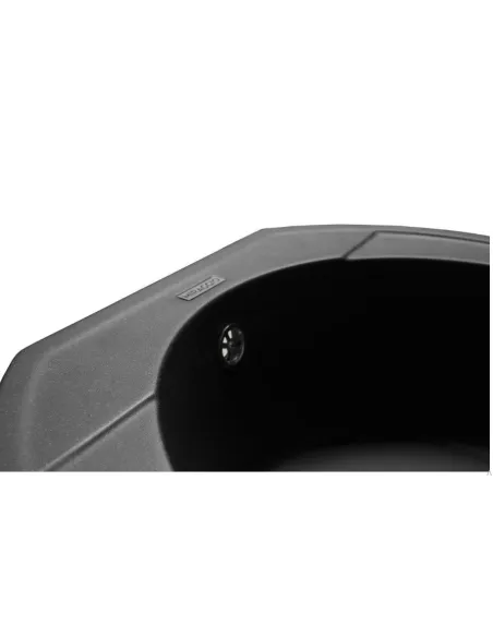 Мойка кухонная каменная круглая Miraggio Tuluza Black, 525х483х204 мм - 4