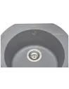 Мойка кухонная каменная круглая Miraggio Tuluza Gray, 525х483х204 мм - 3