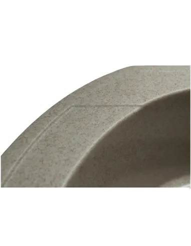 Мойка кухонная каменная круглая Miraggio Tuluza Sand, 525х483х204 мм - 5