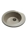 Мойка кухонная каменная круглая Miraggio Tuluza Sand, 525х483х204 мм - 7