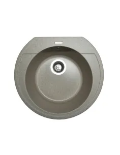 Мойка кухонная каменная круглая Miraggio Tuluza Sand, 525х483х204 мм - 8