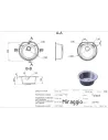 Мийка кухонна кам`яна кругла Miraggio Tuluza Jasmine, 525х483х204 мм - 1