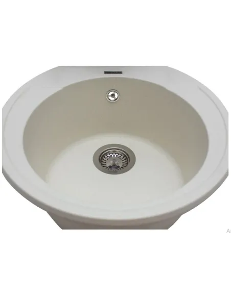 Мойка кухонная каменная круглая Miraggio Tuluza Jasmine, 525х483х204 мм - 3