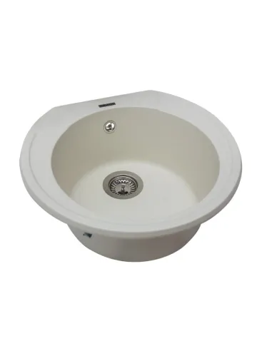 Мойка кухонная каменная круглая Miraggio Tuluza Jasmine, 525х483х204 мм - 4